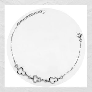 92.5 SILVER WOMEN’S RHODIUM BRACELET