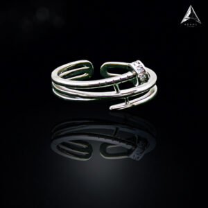 92.5 SILVER WOMEN’S RHODIUM RING