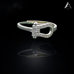 92.5 SILVER WOMEN’S RHODIUM RING