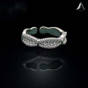 92.5 SILVER WOMEN’S RHODIUM RING