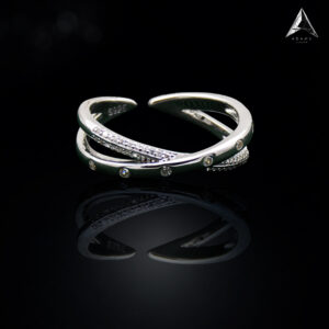 92.5 SILVER WOMEN’S RHODIUM RING