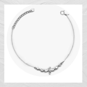 92.5 SILVER  WOMEN’S RHODIUM BRACELET