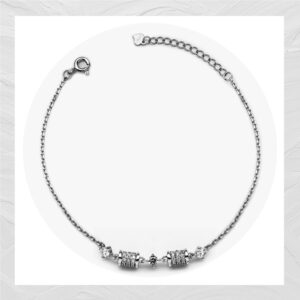 92.5 SILVER  WOMEN’S RHODIUM BRACELET