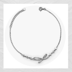 92.5 SILVER WOMEN’S RHODIUM BRACELET